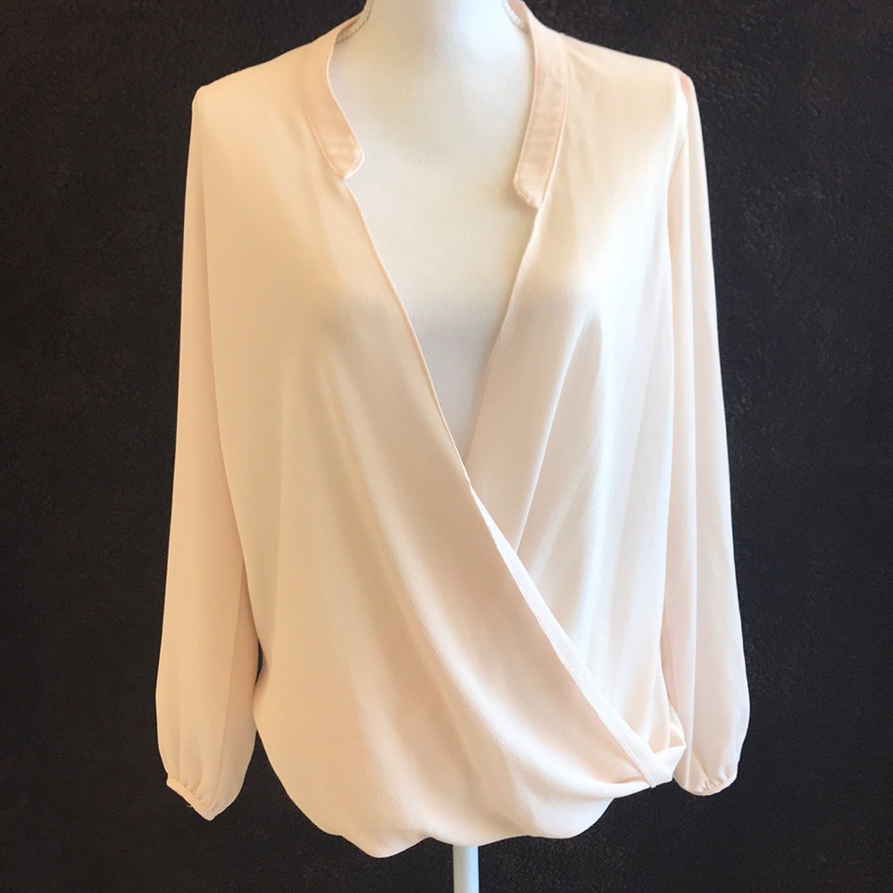 Long Sleeve Wrapped Blouse